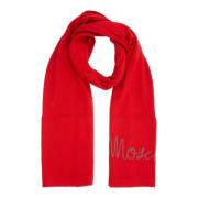 Moschino Vinter Ull Halsduk Red, Dam