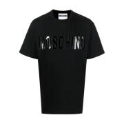Moschino Logo Print T-Shirt - Storlek: 52 Black, Herr