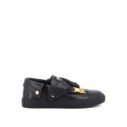 Moschino Ikoniska Biker Slip-Ons Black, Dam