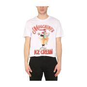 Moschino Glass Tryck T-shirt White, Herr