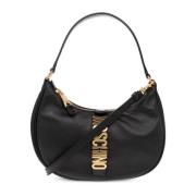 Moschino Läder axelväska Black, Dam