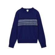 Paul Smith Blå Crew Neck Stickad Tröja Blue, Herr