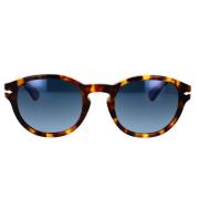 Persol Vintage Runda Solglasögon med Polariserade Blåa Linser Brown, U...