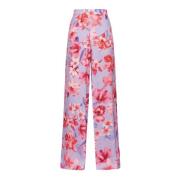 Pinko Wide Trousers Pink, Dam