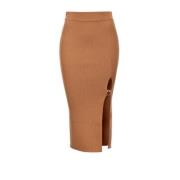 PINKO Stretch Ullkjol Brown, Dam