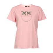 PINKO Quentin Jersey T-Shirt Pink, Dam