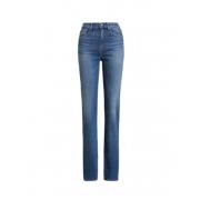 Polo Ralph Lauren Högmidjade Straight Leg Jeans Blue, Dam