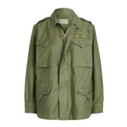 Polo Ralph Lauren Bomull Twill Överskott Jacka Green, Dam