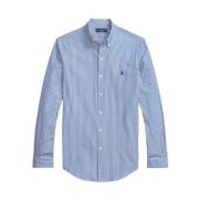 Polo Ralph Lauren Slimrandig Poplin Skjorta Blue, Herr