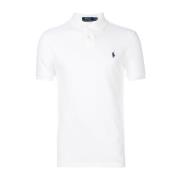 Polo Ralph Lauren Vit Slim Fit Mesh Polo Skjorta White, Herr