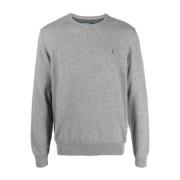 Ralph Lauren Gråa Sweaters LS CN Pp-Långärmad Pullover Gray, Herr