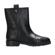 Ralph Lauren Slip-on Läder Ankelboots Black, Dam