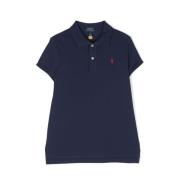 Ralph Lauren Klassisk Blå Polo Skjorta för Flickor Blue, Dam