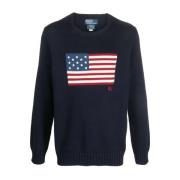 Ralph Lauren Snygg Blå Sweatshirt för Män Blue, Herr