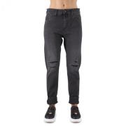 Replay Svarta Delavè Slim Boyfit Byxor Black, Dam