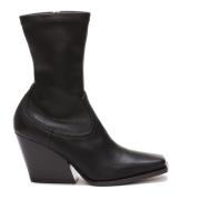 Stella McCartney Svarta Cowboy Bootie Skor Black, Dam