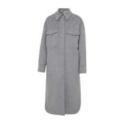 Stella McCartney Enkel Knäppt Kappa Gray, Dam