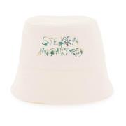 Stella McCartney Blommigt Logobucket Hat White, Dam