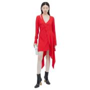 Stella McCartney Asymmetrisk Cut-Out Klänning Red, Dam