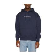 Tommy Hilfiger Reg Linear Tommy Jeans Sweatshirt Blue, Herr