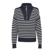 Tommy Hilfiger Randig Oversized Tröja Blue, Dam