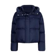 Tommy Hilfiger Kort dunjacka, Desert Sky Blue, Dam