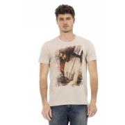 Trussardi Action Beige Bomull T-Shirt Beige, Herr