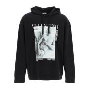 Valentino Grafiskt Tryckt Sweatshirt Black, Herr