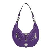 Versace Hobo Upprepa Väska Purple, Dam