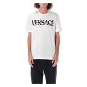 Versace Vit T-shirt med Barockmotiv White, Herr