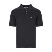 Vivienne Westwood Svarta Sweaters med Polo Logo Black, Herr