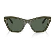Vogue Gröna Cat-Eye Solglasögon för Kvinnor Green, Dam