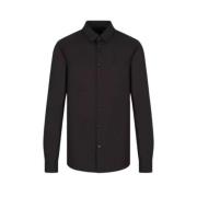Armani Exchange Avslappnad skjorta Black, Herr