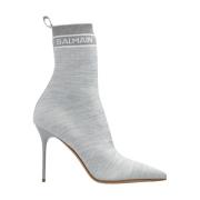 Balmain Skye klackade ankelboots Gray, Dam