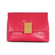 Balmain 1945 Soft mini patent leather bag Pink, Dam
