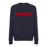 Balmain Fluffig retrotröja Blue, Herr