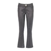 Balmain Bootcut jeans med strass Gray, Dam