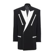 Balmain Västlig crepeblazer Black, Herr