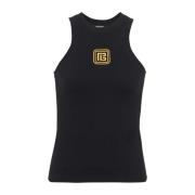 Balmain PB broderad tanktopp Black, Dam