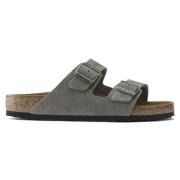 Birkenstock Arizona Nu Desert Buck Whale Grey Sandaler Gray, Herr