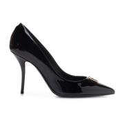 Dolce & Gabbana Patentläderpumps med DG-logotyp Black, Dam