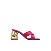 Dolce & Gabbana Mörkrosa Pop Häl Mules Pink, Dam