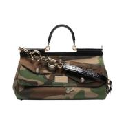 Dolce & Gabbana Grön Camouflage Toteväska Green, Dam