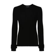 Dolce & Gabbana Rundhalsad Pullover Black, Herr