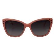 Dolce & Gabbana Rosa Acetatram Stjärndekoration Solglasögon Brown, Dam