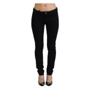 Dolce & Gabbana Svarta Bomullslåga Midja Slim Fit Denim Jeans Black, D...