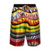 Dolce & Gabbana Siden shorts Multicolor, Herr