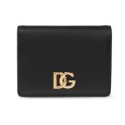 Dolce & Gabbana Läderplånbok med logotyp Black, Dam