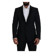 Dolce & Gabbana Svart Slim Fit Jacka Blazer Black, Herr