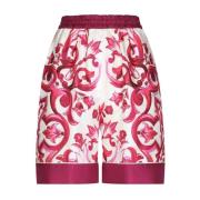 Dolce & Gabbana Majolica Print Pyjama Shorts Pink, Dam